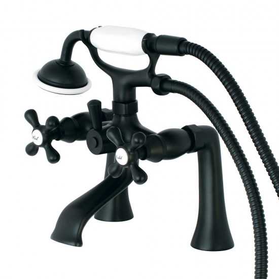 Kingston Brass Kingston Clawfoot Tub Faucet with Hand Shower, Matte Black