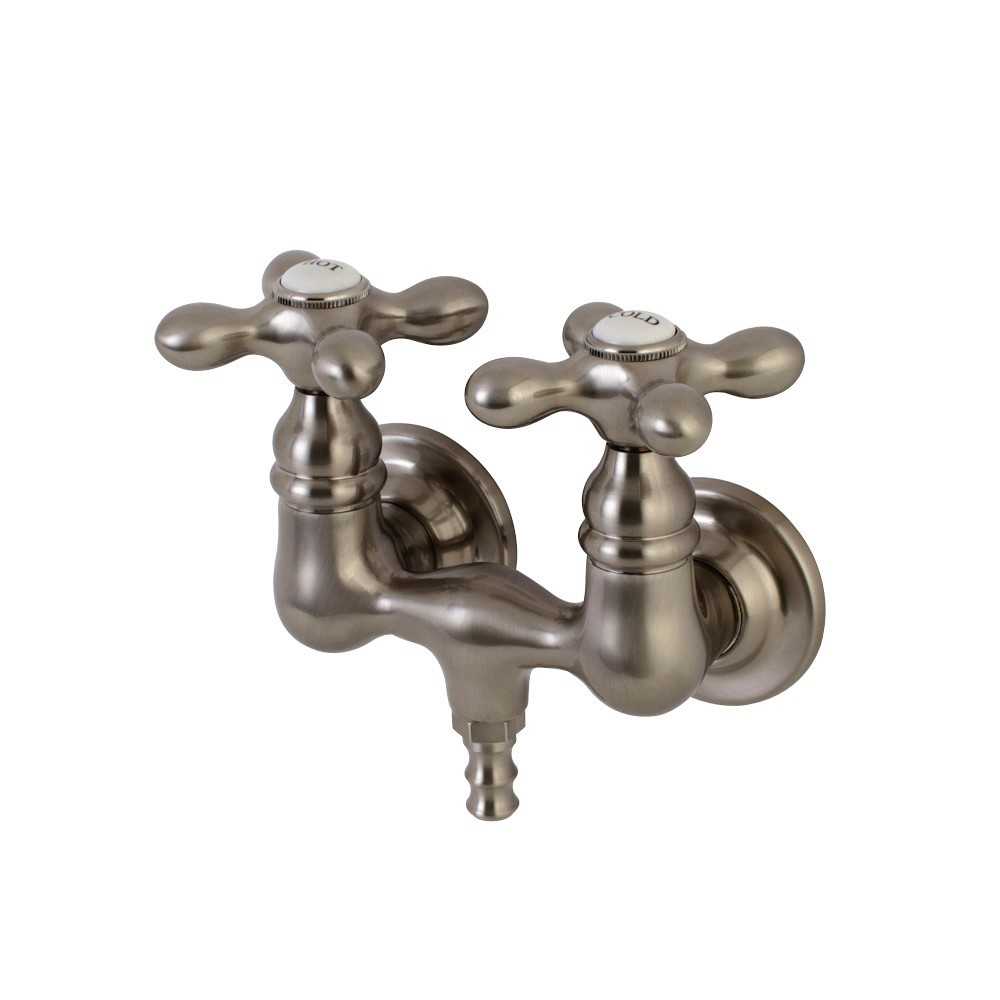 Aqua Vintage Vintage 3-3/8 Inch Wall Mount Tub Faucet, Brushed Nickel Aqua Vintage Vintage 3-3/8 Inch Wall Mount Tub Faucet, Brushed Nickel