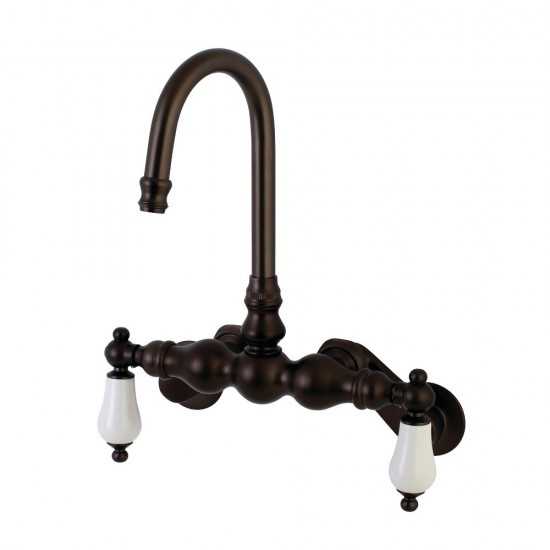 Aqua Vintage Vintage Adjustable Center Wall Mount Tub Faucet, Oil Rubbed Bronze