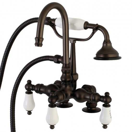 Aqua Vintage Vintage Clawfoot Tub Faucet with Hand Shower, Oil Rubbed Bronze