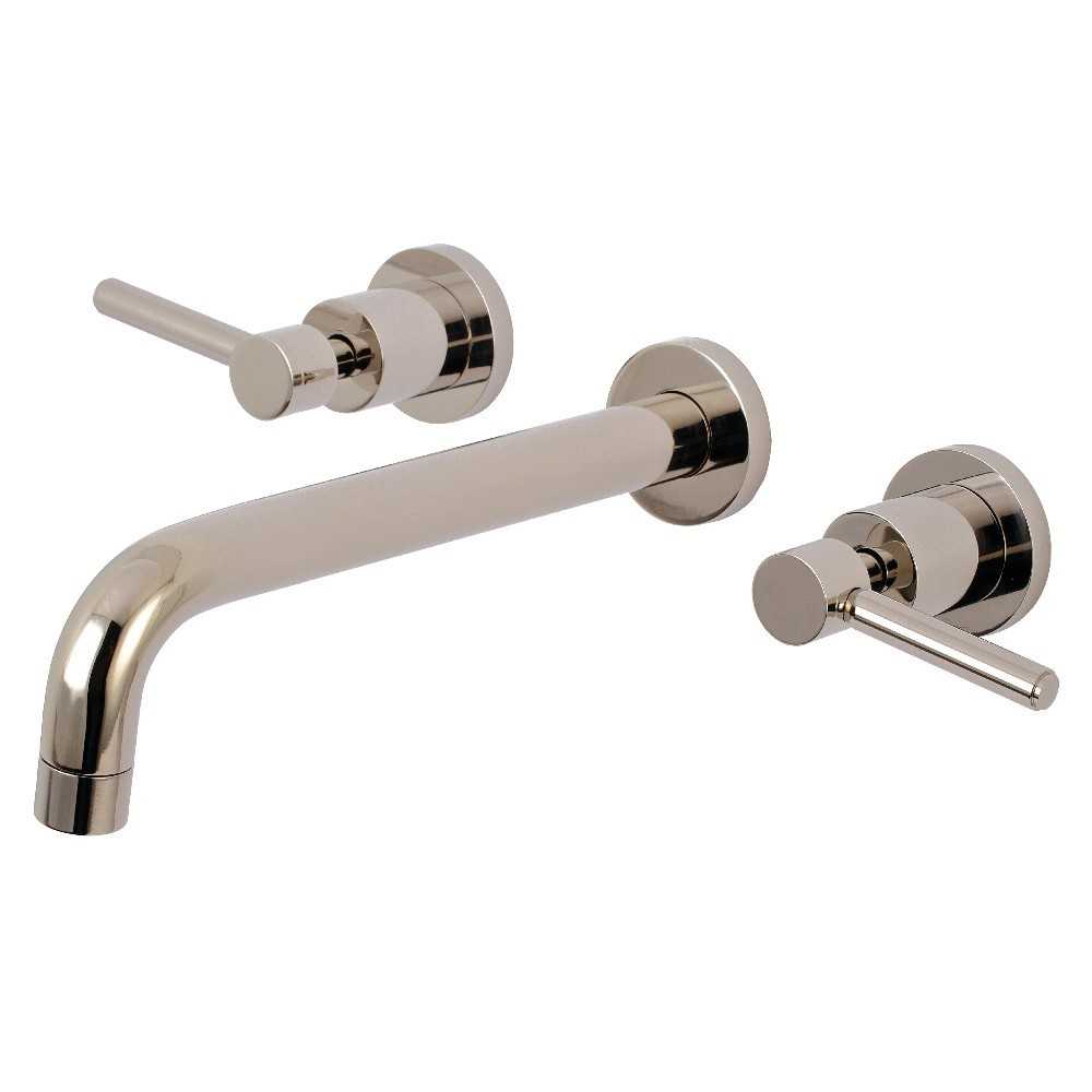 Kingston Brass Concord 2-Handle Wall Mount Roman Tub Faucet, Polished Nickel