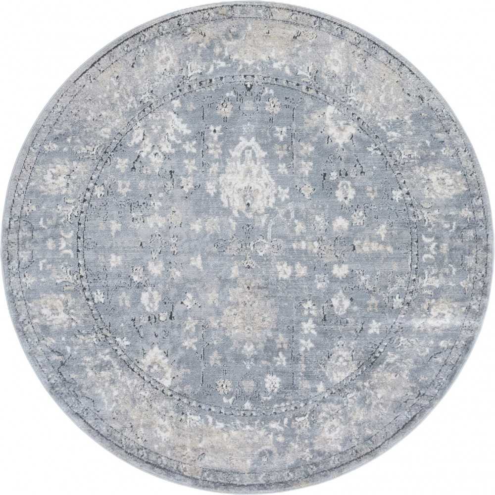 Rug Unique Loom Portland Gray Round 5' 0 x 5' 0 Rug Unique Loom Portland Gray Round 5' 0 x 5' 0