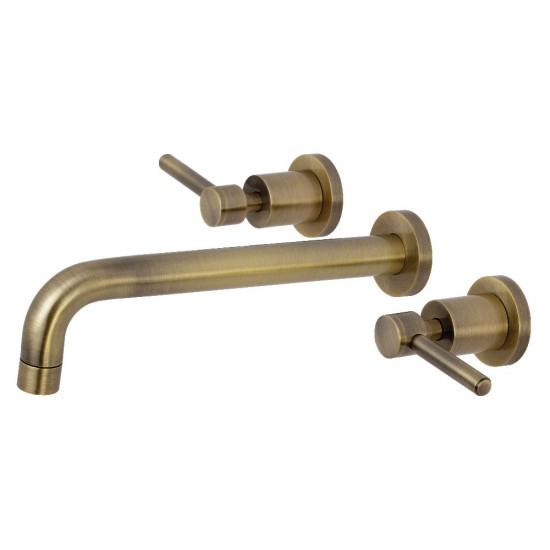 Kingston Brass Concord 2-Handle Wall Mount Roman Tub Faucet, Antique Brass