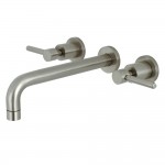 Kingston Brass Concord 2-Handle Wall Mount Roman Tub Faucet, Brushed Nickel