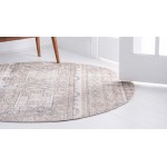 Rug Unique Loom Portland Tan Round 5' 0 x 5' 0