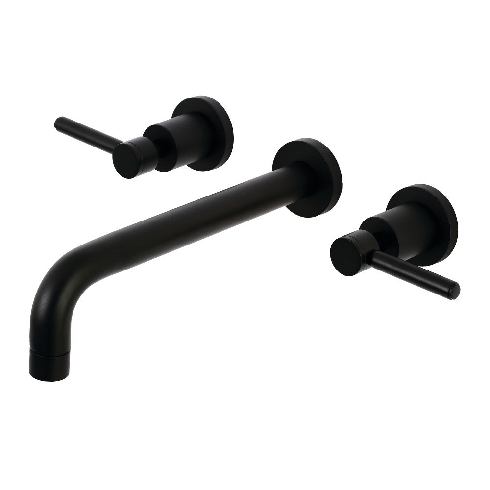 Kingston Brass Concord 2-Handle Wall Mount Roman Tub Faucet, Matte Black