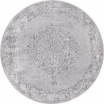 Rug Unique Loom Portland Light Gray Round 3' 3 x 3' 3