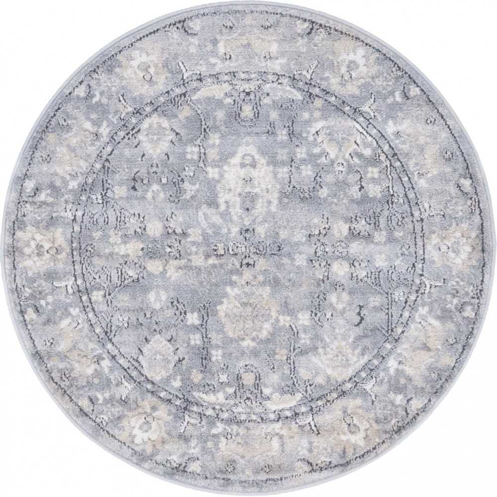 Rug Unique Loom Portland Gray Round 3' 3 x 3' 3 Rug Unique Loom Portland Gray Round 3' 3 x 3' 3