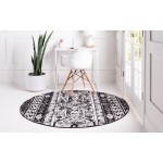 Rug Unique Loom Portland White Round 3' 0 x 3' 0