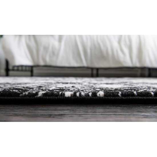 Rug Unique Loom Portland White Round 3' 0 x 3' 0