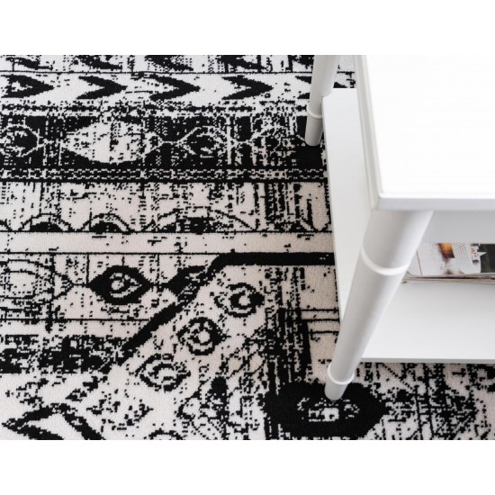 Rug Unique Loom Portland White Round 3' 0 x 3' 0