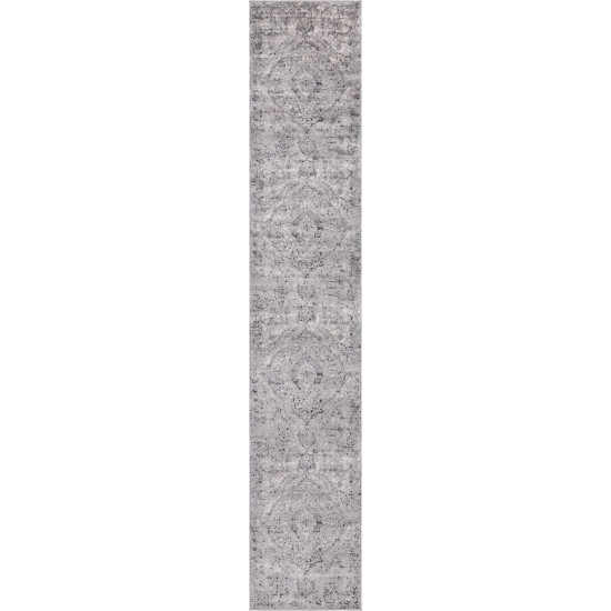 Rug Unique Loom Portland Light Gray Runner 2' 2 x 12' 0