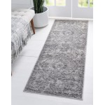 Rug Unique Loom Portland Light Gray Runner 2' 2 x 12' 0