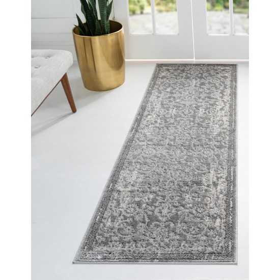 Rug Unique Loom Portland Gray Runner 2' 2 x 12' 0