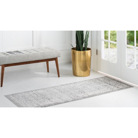 Rug Unique Loom Portland Gray Runner 2' 2 x 12' 0