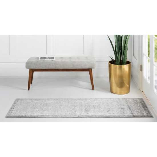 Rug Unique Loom Portland Gray Runner 2' 2 x 12' 0