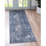 Rug Unique Loom Portland Blue Runner 2' 2 x 12' 0