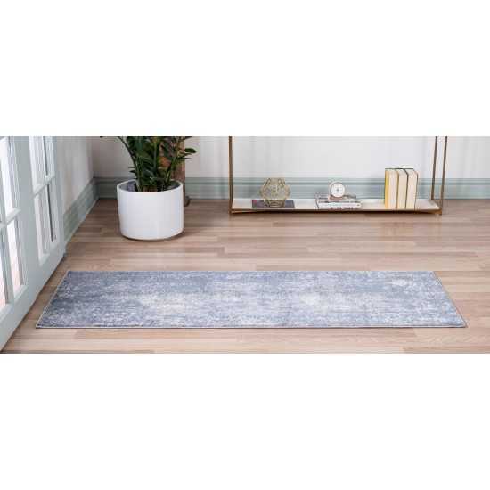 Rug Unique Loom Portland Blue Runner 2' 2 x 12' 0