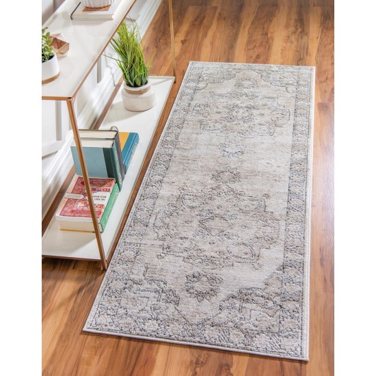 Rug Unique Loom Portland Beige Runner 2' 2 x 12' 0