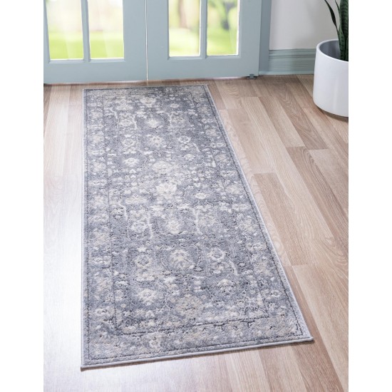 Rug Unique Loom Portland Gray Runner 2' 2 x 12' 0