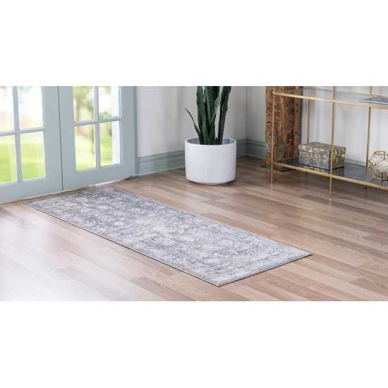 Rug Unique Loom Portland Gray Runner 2' 2 x 12' 0