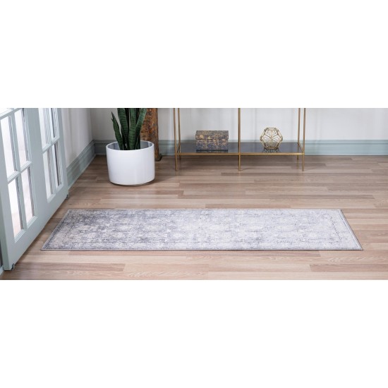 Rug Unique Loom Portland Gray Runner 2' 2 x 12' 0