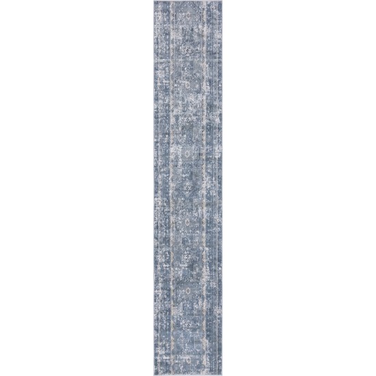 Rug Unique Loom Portland Blue Runner 2' 2 x 12' 0