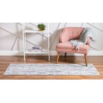 Rug Unique Loom Portland Navy Blue Runner 2' 2 x 12' 0