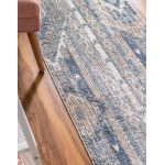 Rug Unique Loom Portland Navy Blue Runner 2' 2 x 12' 0