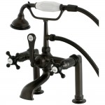 Aqua Vintage English Country Deck Mount Clawfoot Tub Faucet, Oil Rubbed Bronze