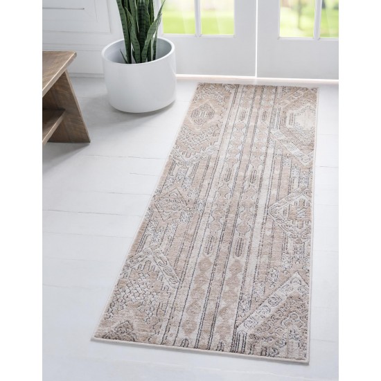 Rug Unique Loom Portland Tan Runner 2' 2 x 12' 0