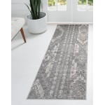 Rug Unique Loom Portland Gray Runner 2' 2 x 12' 0