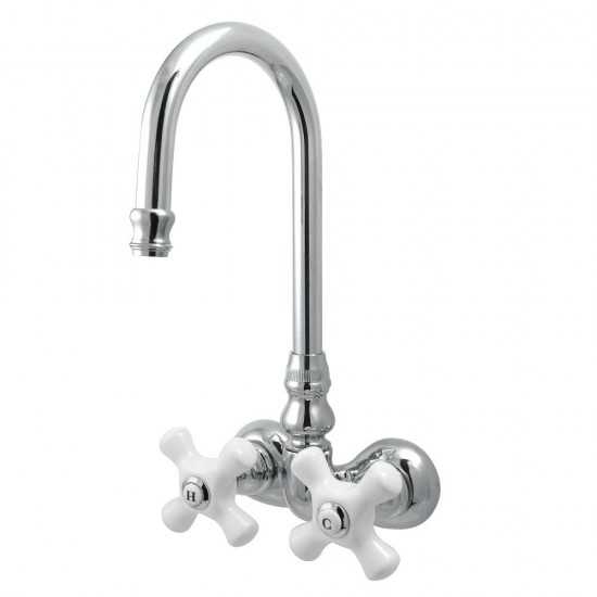 Kingston Brass Vintage 3-3/8-Inch Wall Mount Tub Faucet, Polished Chrome