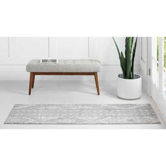 Rug Unique Loom Portland Gray Runner 2' 2 x 12' 0