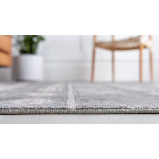 Rug Unique Loom Portland Gray Runner 2' 2 x 12' 0