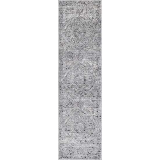 Rug Unique Loom Portland Light Gray Runner 2' 2 x 8' 0