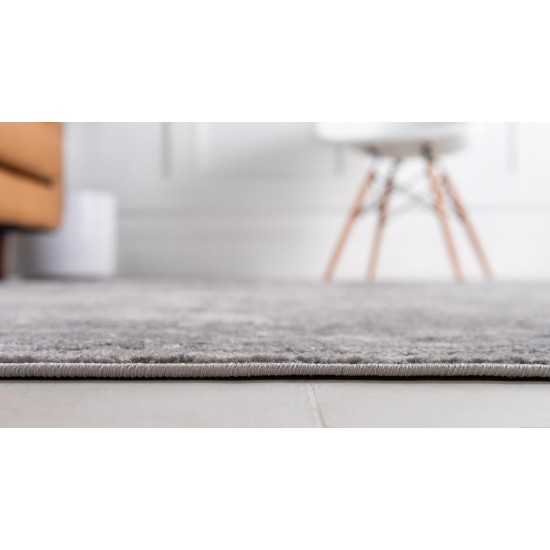 Rug Unique Loom Portland Light Gray Runner 2' 2 x 8' 0