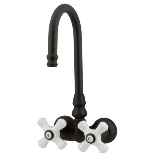 Kingston Brass Vintage 3-3/8-Inch Wall Mount Tub Faucet, Oil Rubbed Bronze