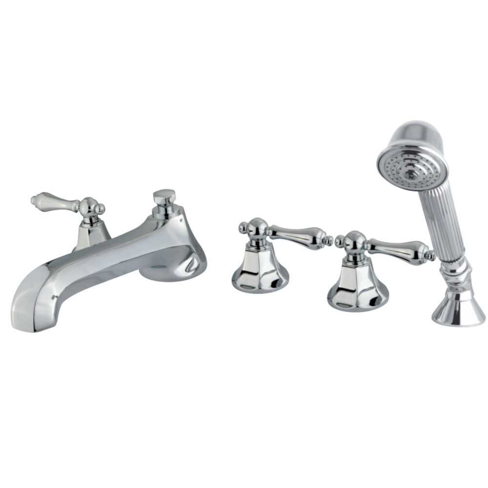 Kingston Brass Roman Tub Faucet with Hand Shower, Polished Chrome