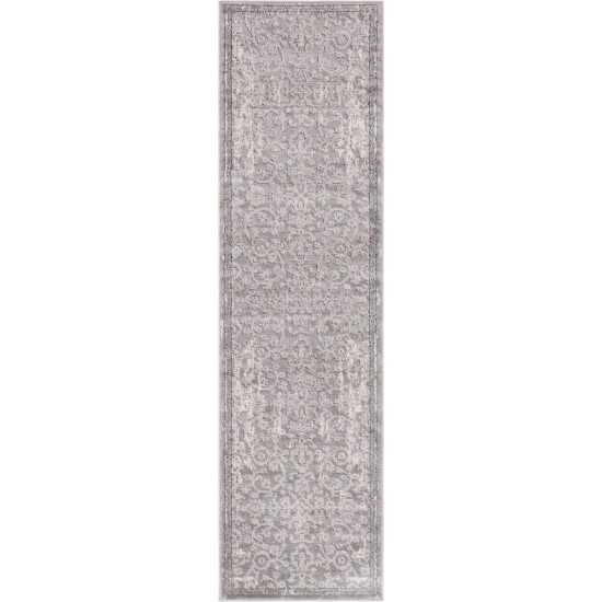 Rug Unique Loom Portland Gray Runner 2' 2 x 8' 0