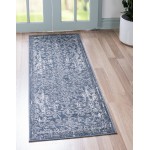 Rug Unique Loom Portland Blue Runner 2' 2 x 8' 0