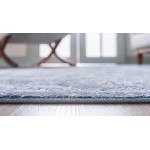 Rug Unique Loom Portland Blue Runner 2' 2 x 8' 0