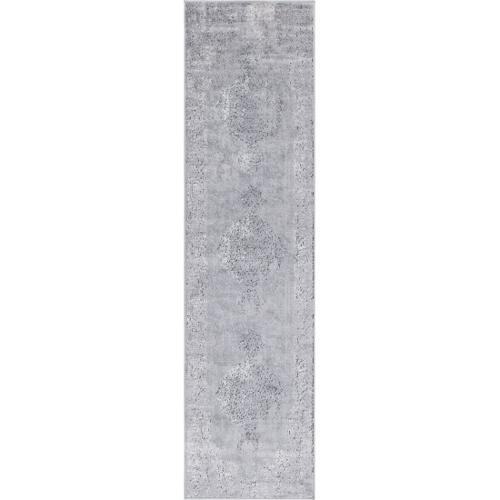 Rug Unique Loom Portland Light Gray Runner 2' 2 x 8' 0