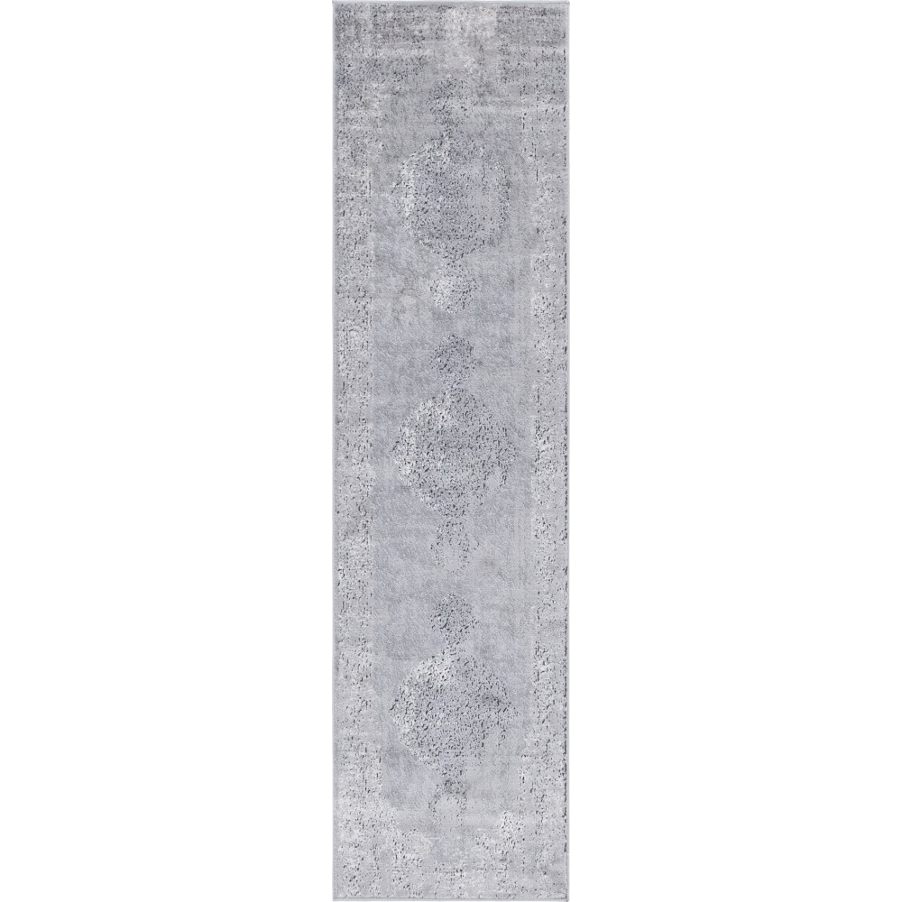 Rug Unique Loom Portland Light Gray Runner 2' 2 x 8' 0 Rug Unique Loom Portland Light Gray Runner 2' 2 x 8' 0