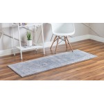 Rug Unique Loom Portland Light Gray Runner 2' 2 x 8' 0