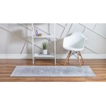 Rug Unique Loom Portland Light Gray Runner 2' 2 x 8' 0