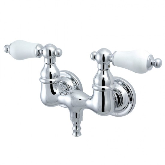 Kingston Brass Vintage 3-3/8-Inch Wall Mount Tub Faucet, Polished Chrome