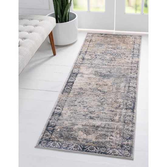 Rug Unique Loom Portland Ivory Runner 2' 2 x 8' 0