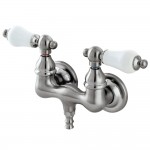 Kingston Brass Vintage 3-3/8-Inch Wall Mount Tub Faucet, Brushed Nickel