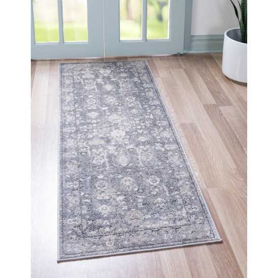 Rug Unique Loom Portland Gray Runner 2' 2 x 8' 0